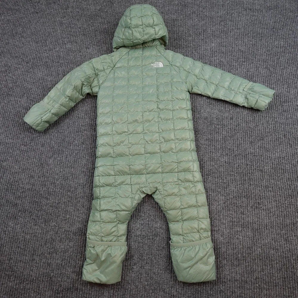 The North Face Bunting Snowsuit Baby 18-24 Months Green ThermoBall Fleece Hooded